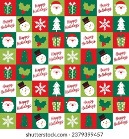 christmas seamless pattern with christmas icon design