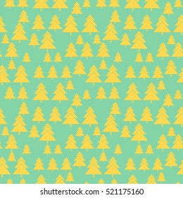 Christmas seamless pattern. Illustration of Christmas trees. Flat vector illustration