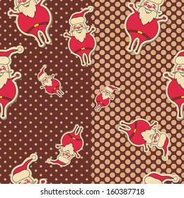 Christmas seamless pattern with invitations frame