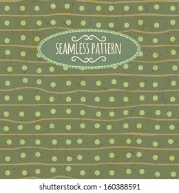 Christmas seamless pattern with invitations frame
