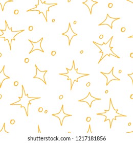 Christmas seamless pattern with monochrome stars
