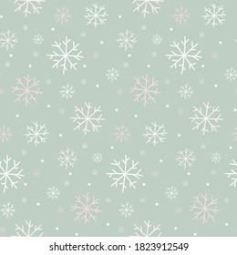 
Christmas seamless pattern with multicolored snowflakes
