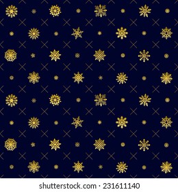 Christmas seamless pattern from multicolored snowflakes on background art