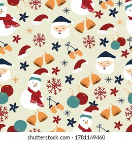 Christmas seamless pattern new style Christmas repeatable design vector illustration 