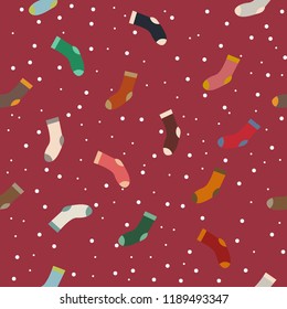 christmas seamless pattern. new year hand drown firs wrapping paper design, winter holiday decoration, modern background