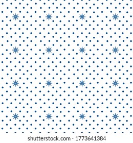 Patrón de Navidad sin fisuras. Textura de Año Nuevo de Navidad. Ilustración vectorial en un fondo aislado. Fondo festivo con copos de nieve. Papel de embalaje de vacaciones.