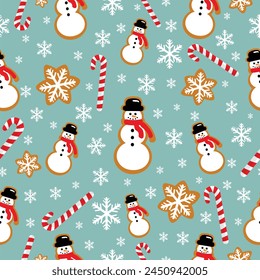Christmas Seamless Pattern. Christmas and New year Holiday Repeatable Pattern. Decorative Elements Texture for Wallpaper, Gift Wrapping paper, Card or Banner Template or Fabric Textile Prints.