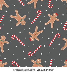 Christmas Seamless Pattern. Christmas and New year Holiday Repeatable Pattern. Decorative Elements Texture for Wallpaper, Gift Wrapping paper, Card or Banner Template or Fabric Textile Prints.