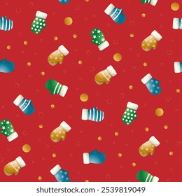 Weihnachten Nahtloses Muster. Weihnachten und Neujahr Feiertag wiederholbare Muster. Dekorative Elemente Textur für Tapete, Geschenkpapier, Karte oder Banner-Vorlage oder Stofftextildrucke.