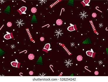 Christmas seamless pattern. New Year, Christmas. Vector background.