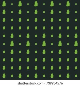 christmas seamless pattern. new year hand drown firs wrapping paper design, winter holiday decoration, christmas green trees modern background