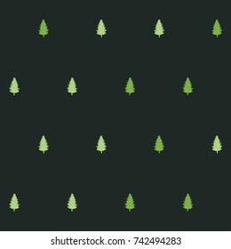 christmas seamless pattern. new year hand drown firs wrapping paper design, winter holiday decoration, christmas green trees modern background