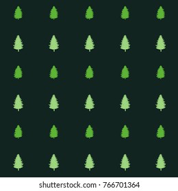 christmas seamless pattern. new year hand drown firs design, winter holiday decoration, christmas green trees modern background