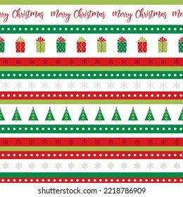 christmas seamless pattern with ornament christmas design