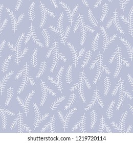 Christmas seamless pattern pine leaves with clipping mask, easy to editable