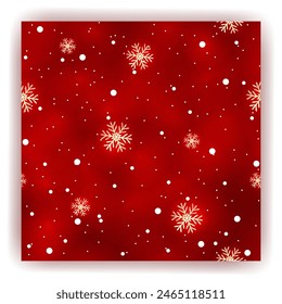 Christmas seamless pattern with red decoration