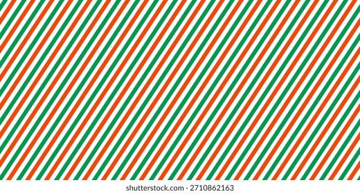 Navidades sin patrón. Fondo de rayas diagonales rojas y verdes. Bastón de caramelo que repite el Fondo de pantalla de la decoración. Fondo de líneas de vacaciones de invierno. Vector