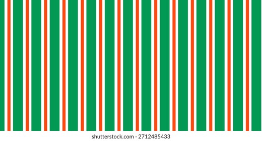 Navidades sin patrón. Fondo de rayas diagonales rojas y verdes. Bastón de caramelo que repite el Fondo de pantalla de la decoración. Fondo de líneas de vacaciones de invierno. Vector