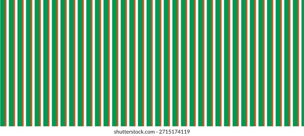 Weihnachten nahtloses Muster. Rote und grüne diagonale Streifen Hintergrund. Candy Zuckerrohr wiederholende Dekoration Tapete. Winter-Urlaubslinien Hintergrund. Xmas Pfefferminze präsentieren Umhüllung Druckdesign. Vektorgrafik