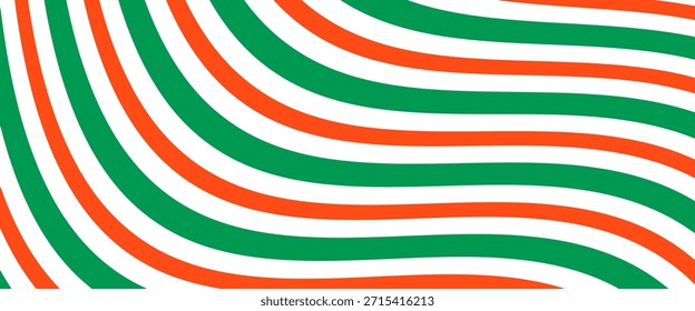 Christmas seamless pattern. Red and green diagonal stripes background. Candy cane repeating decoration wallpaper. Winter holiday lines backdrop. Xmas peppermint present wrapping print design. Vector