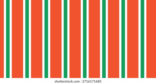 Christmas seamless pattern. Red and green diagonal stripes background. Candy cane repeating decoration wallpaper. Winter holiday lines backdrop. Xmas peppermint present wrapping print design.