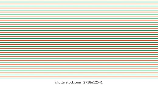 Navidades sin patrón. Fondo de rayas diagonales rojas y verdes. Bastón de caramelo que repite el Fondo de pantalla de la decoración. Fondo de líneas de vacaciones de invierno. Vector