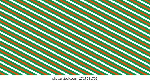 Christmas seamless pattern. Red and green diagonal stripes background. Candy cane repeating decoration wallpaper. Winter holiday lines backdrop. vector,eps.10