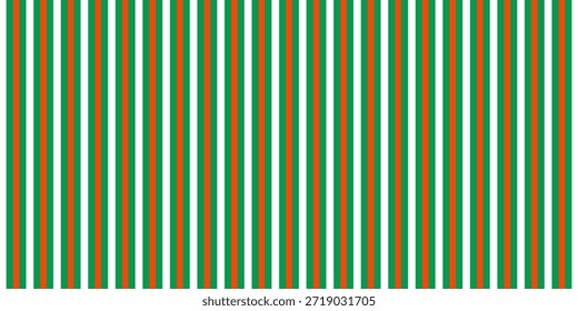 Navidades sin patrón. Fondo de rayas diagonales rojas y verdes. Bastón de caramelo que repite el Fondo de pantalla de la decoración. Fondo de líneas de vacaciones de invierno. Vector, eps.10