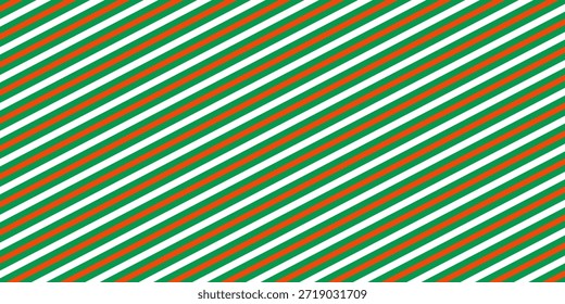 Navidades sin patrón. Fondo de rayas diagonales rojas y verdes. Bastón de caramelo que repite el Fondo de pantalla de la decoración. Fondo de líneas de vacaciones de invierno. Vector, eps.10