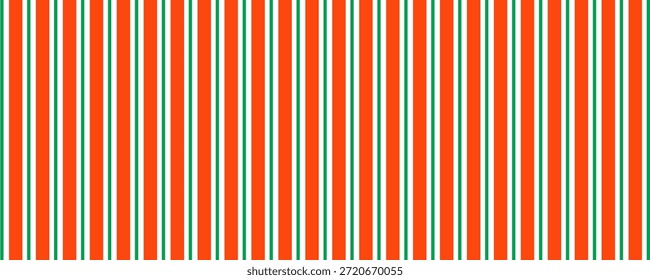 Navidades sin patrón. Fondo de rayas diagonales rojas y verdes. Bastón de caramelo que repite el Fondo de pantalla de la decoración. Fondo de líneas de vacaciones de invierno. Paquete de menta de Navidad que envuelve el diseño de impresión. Vector