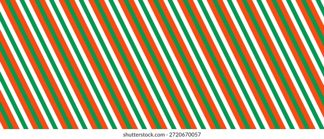 Navidades sin patrón. Fondo de rayas diagonales rojas y verdes. Bastón de caramelo que repite el Fondo de pantalla de la decoración. Fondo de líneas de vacaciones de invierno. Paquete de menta de Navidad que envuelve el diseño de impresión. Vector