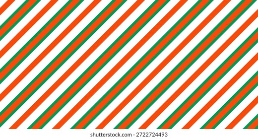 Navidades sin patrón. Fondo de rayas diagonales rojas y verdes. Bastón de caramelo que repite el Fondo de pantalla de la decoración. Fondo de líneas de vacaciones de invierno. Vector
