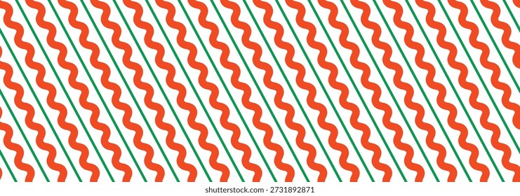 Patrón sin fisuras de Navidad Ola diagonal roja y verde