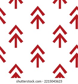 Christmas Seamless Pattern with red Christmas tree. Holiday winter square pattern. White background. Cute illustration. Winter wallpaper