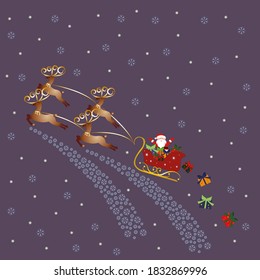 Christmas seamless pattern with reindeer
