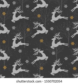 Navidad sin fisuras con antecedentes de renos, patrón invernal con renos, papel de envoltura, rellenos de patrones, saludos de invierno, antecedentes de página web, tarjetas de felicitación de Navidad y Año Nuevo