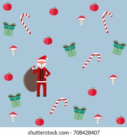 Christmas seamless pattern Santa