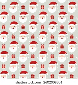 Christmas seamless pattern with santa claus illustration