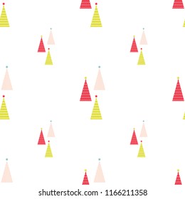 Christmas seamless pattern in Scandinavian minimalistic style. Can be used for wallpaper, pattern fills, web page background, surface textures, gifts. Vector illustration.