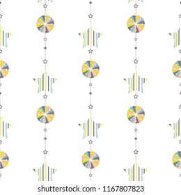 Christmas seamless pattern in Scandinavian minimalistic style. Can be used for wallpaper, pattern fills, web page background, surface textures, gifts. Vector illustration.