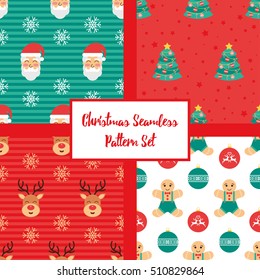 Christmas Seamless Pattern Set Design