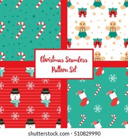 Christmas Seamless Pattern Set Design