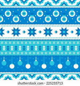 Christmas seamless pattern. Set of different borders. Perfect for wallpapers, pattern fills, web page backgrounds, surface textures, textile 