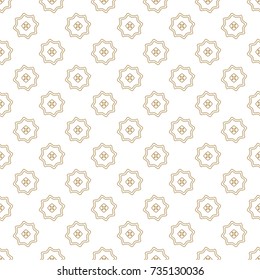 Christmas seamless pattern with snow ornament. Ideals for xmas background. Gold color.
