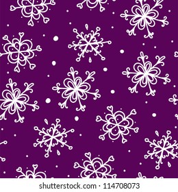 Christmas seamless pattern snowflake background