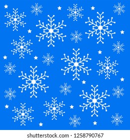 Christmas seamless pattern snowflake background