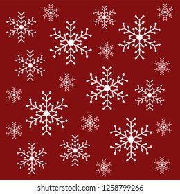 Christmas seamless pattern snowflake background