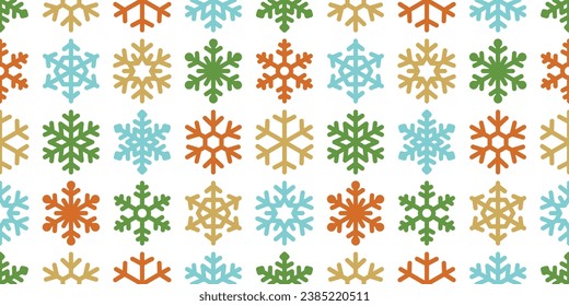 christmas seamless pattern snowflake Santa Claus hat vector cartoon doodle scarf isolated gift wrapping paper tile wallpaper repeat background illustration design