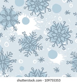 Christmas seamless pattern with snowflakes