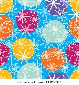 Christmas seamless pattern with snowflakes.